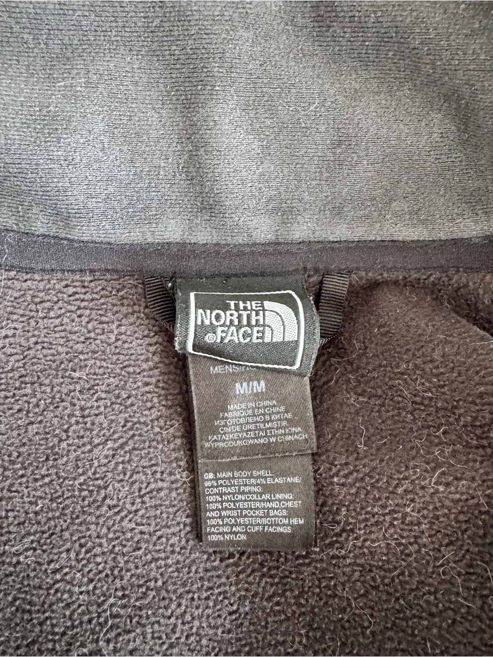 The North Face Men's black Fleece Jacket with Black Trim